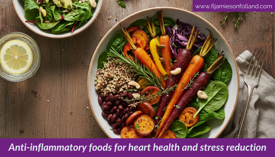 Anti-inflammatory foods for heart health and stress reduction