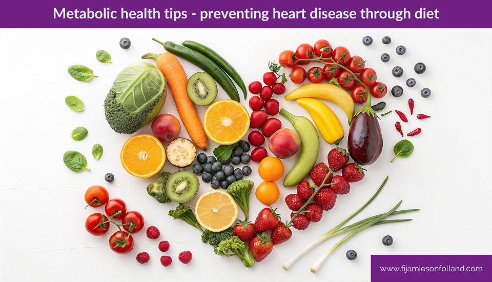 fruits and vegetables shaped into heart